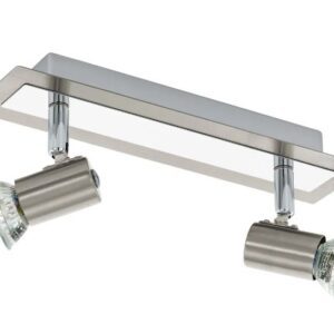ROTTELO NIKIEL MAT/ CHROM OPRAWA SUFITOWA SPOT NT 2X GU10/ 4.6W IP20 STAL