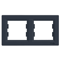 Schneider Electric Asfora, ramka 2-krotna, pozioma, antracyt, EPH5800271