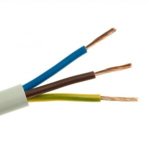 H03VV-F OMY 3X 0.75 ŻO BIAŁY PRZEWÓD MIESZKANIOWY OKRĄGŁY MIĘKKI 300/300V