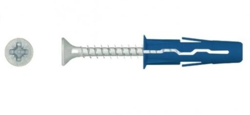 UNO-08+560 UNIVERSAL ANCHOR PLUG UNO DIAMETER 8 WITH SCREW 5.0X60 MM PACK OF 100 PCS