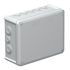 T250 PUSZKA INSTALACYJNA NT 190X240X95 POKRYWA PEŁNA IP66 IK05 JASNOSZARY T-SERIA