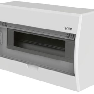 ELEGANT ROZDZIELNIA PLASTIKOWA NT 12M 1X 12M N+PE IP40 198X298X96 DRZWI DYMNE BIAŁY