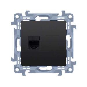 SIMON 10 MODULE BLACK MATT COMPUTER SOCKET 1X UEA CAT. 6 UTP FLAT