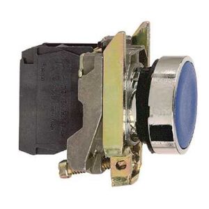 Schneider Electric Harmony XB4 Przycisk płaski niebieski, metalowy, XB4BA61