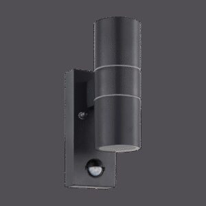 RIGA 5 ANTRACYT OPRAWA ŚCIENNA KINKIET 2X GU10/ 2.8W IP44 STAL CYNKOWANA/ SZKŁO