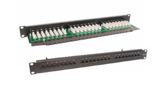 19" PATCH PANEL CAT. 6 UTP 19" 1U 24 PORTS RJ45 WITH SHELF
