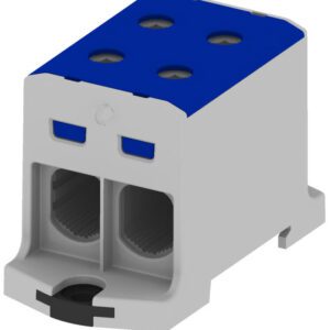 RAIL CONNECTOR THROUGH 2X AL/CU 6.0-95.0MM2 1000V AC/ 1500V DC UNIVERSAL TERMINAL BLUE