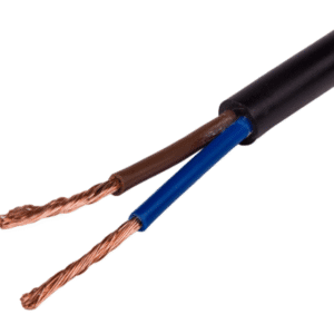 H03VV-F OMY 2X 1.0 BLACK ROUND SOFT HOUSEHOLD CABLE 300/300V