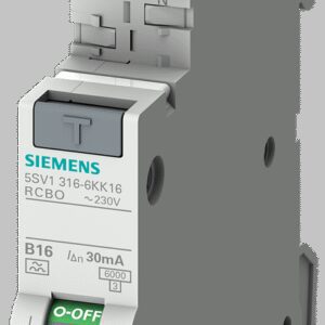 5SV1 B10A/ 30MA/AC 1P+N RESIDUAL CURRENT CIRCUIT BREAKER B 10A 30MA 1M AC 6KA