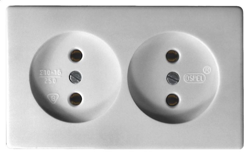 480 KAPPA SOCKET NT 2X B/U FLOOR MOUNTED SCREW TERMINALS 16A 250V