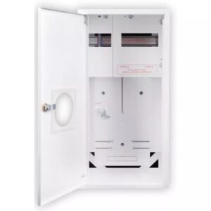 RZ-12NNPOT3F+11S ROZDZIELNIA METALOWA LICZNIKOWA NT PŁYTKA 3F11M 575X285X135 DRZWI ZAMEK/SZYBA BIAŁY