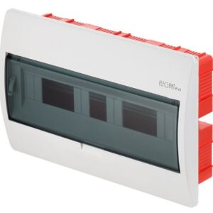 ELEGANT ROZDZIELNIA PLASTIKOWA PT 18M 1X 18M N+PE IP40 IK05 260X409X95 DRZWI DYMNE BIAŁY 0649-10