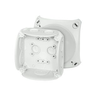 DK 0200 GZ PUSZKA INSTALACYJNA NT 93X93X62 Z DŁAWICAMI MEMBRANOWYMI BEZ ZACISKÓW IP66 IK07 SZARY