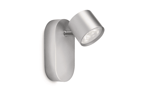 STAR SREBRNY OPRAWA ŚCIENNA SPOT LED 4W 270LM IP20 ALUMINIUM MASSIVE