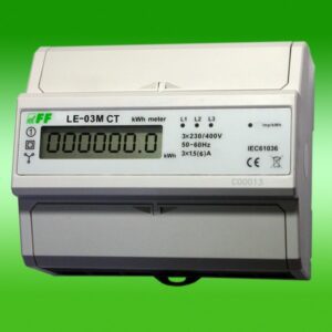 LE-03M-CT LICZNIK ENERGII ELEKTRYCZNEJ 3F Z PROGRAMOWALNĄ PRZEKŁADNIĄ RS-485 MODBUS LCD
