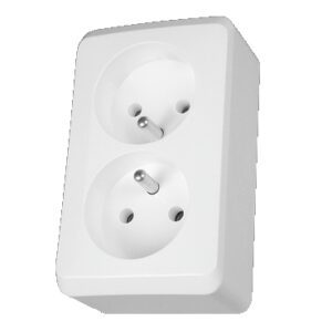Schneider Electric Prima, double socket 2P+PE, white, WDE001043