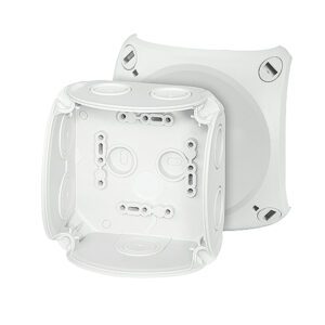 DK 0400 GZ PUSZKA INSTALACYJNA NT 104X104X70 Z DŁAWICAMI MEMBRANOWYMI BEZ ZACISKÓW IP66 IK07 SZARY