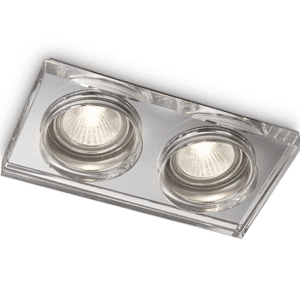 DERMOS CHROM OPRAWA SUFITOWA PT 2X GU10/ 35W IP23 METAL/ TWORZYWO/ SZKŁO