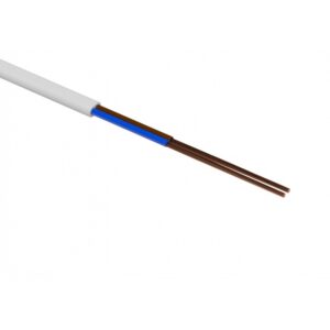 H03VVH2-F OMYP 2X 0.5 BIAŁY PRZEWÓD MIESZKANIOWY PŁASKI MIĘKKI 300/300V