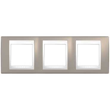 Schneider Electric Unica Plus, ramka 3-krotna pozioma, róż cynamonowy, MGU6.006.874