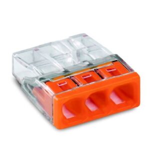 SZYBKOZŁĄCZKA 3X 2.5 PRZEZROCZYSTY/ POMARAŃCZOWY