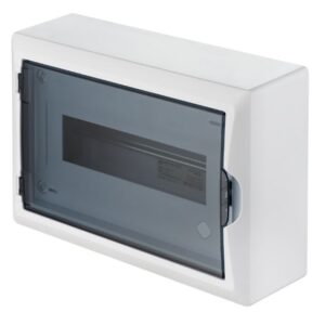 ECONOMIC BOX ROZDZIELNIA PLASTIKOWA NT 12M 1X 12M N+PE IP40 IK05 198X298X96 DRZWI DYMNE BIAŁY