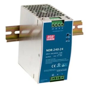 NDR DIN RAIL POWER SUPPLY 240W 10.0A 90-264V AC - 124-370V DC / 24V DC