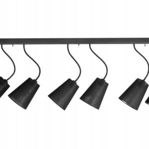 FLEX SHADE BLACK CEILING MOUNT SPOT 6X E27/ 60W IP20 PAINTED STEEL/ FABRIC/ TEXTILE