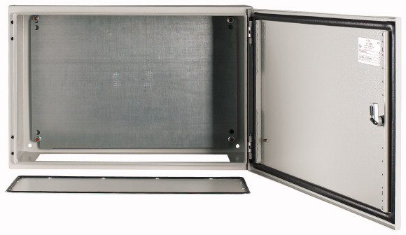 CS 64/250 OBUDOWA METALOWA NT 600X400X250 DRZWI PEŁNE Z PŁYTĄ IP65 SZARY