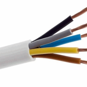 H05VV-F OWY 5X 1.5 ŻO BIAŁY PRZEWÓD OKRĄGŁY MIĘKKI 300/500V DO ODBIORNIKÓW RUCHOMYCH