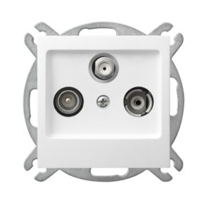 AS MODUŁ BIAŁY GNIAZDO RTV-SAT PRZELOTOWE 1.2DB