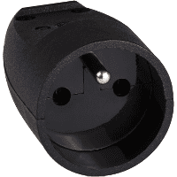 Schneider Electric Gniazdo przenośne 1-krotne 2P+PE, czarny, S13105