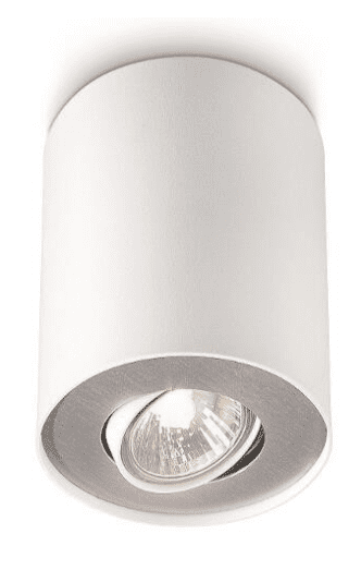 PILLAR WHITE CEILING MOUNT TUBE SPOT 1X GU10/20W IP20 METAL