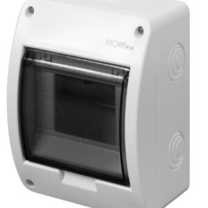 ELEGANT ROZDZIELNIA PLASTIKOWA NT  5M 1X 5M N+PE IP40 IK05 156X116X98 DRZWI DYMNE BIAŁY 0661-00