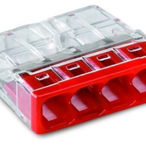 SZYBKOZŁĄCZKA 4X 2.5 PRZEZROCZYSTY/ CZERWONY