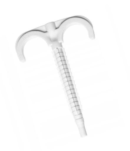 H 77/2 HAK PODWÓJNY 2X FI25 77MM DO RUR RL, RS, PESZLI