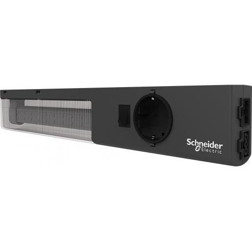 Schneider Electric Spacial, Thalassa Lampa LED do szafy z gniazdem Schuko 640lm, NSYLAMLDS