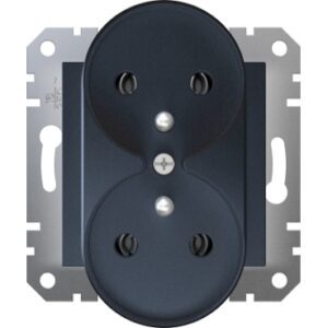 Schneider Electric Asfora, gniazdo 2x2P+PE do systemu ramkowego, antracyt, EPH9810271