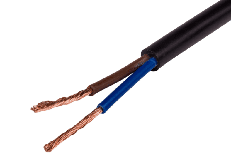 H03VV-F OMY 2X 1.5 CZARNY PRZEWÓD MIESZKANIOWY OKRĄGŁY MIĘKKI 300/300V