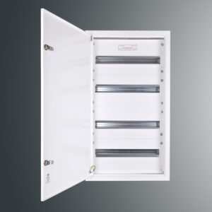 RW-21NN4X20S ROZDZIELNIA METALOWA PT 80M 4X 20M N+PE IP30 760X420X175 DRZWI PEŁNE BIAŁY