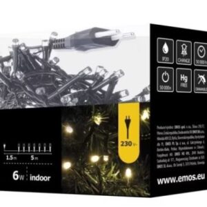 LAMPKI CHOINKOWE 100 LED WW 5M IP20 ZIELONY PRZEWÓD