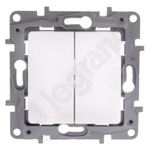 NILOE 2/ ECO WHITE SERIES SWITCH MODULE SPRING TERMINALS 10AX 250V