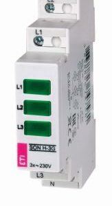 SON H-3G LAMPKA SYGNALIZACYJNA MODUŁOWA 3X LED 1M 230V AC EVE ZIELONY