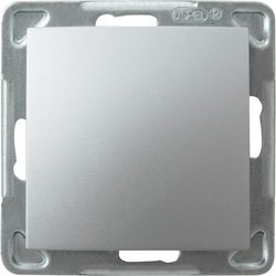 SONATA MODUŁ SREBRNY MAT ŁĄCZNIK 1-BIEGUNOWY ZACISKI SPRĘŻYNOWE 16AX 250V