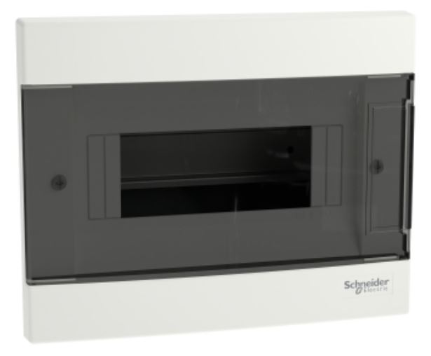 EASY9 ROZDZIELNIA PLASTIKOWA PT 8M 1X 8M N+PE 170X215X96.5 IP40 IK07 DRZWI DYMNE BIAŁY