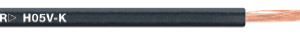 H05V-K LGY 1.0 CZARNY PRZEWÓD JEDNOŻYŁOWY LINKA GIĘTKA 300/500V KL.5