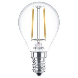 COREPRO ŻARÓWKA LED KULKA FILAMENT 2W/ 25W E14 230V PRZEZROCZYSTA SZKŁO 827 WW 2700K 250LM P45