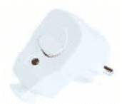 PORTABLE PLUG 1F Z/U ANGLED IP20 16A 230V + SWITCH 0-1, WHITE LED