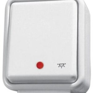 Schneider Electric Cedar, przycisk "światło" z podświetleniem, IP44, biały, WNT102CS01