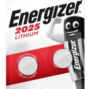 CR2025 LITHIUM COIN CELL BATTERY 3V 163MAH FI20 H2.5MM 2.6G BLS.2PCS.